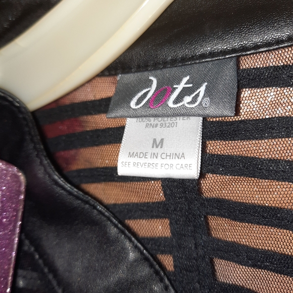 NWT SEXXXY NAUGHTY BLACK SHEER & LEATHER CROP JACKET SIZE MEDIUM VALENTINES 💝 - Picture 2 of 5